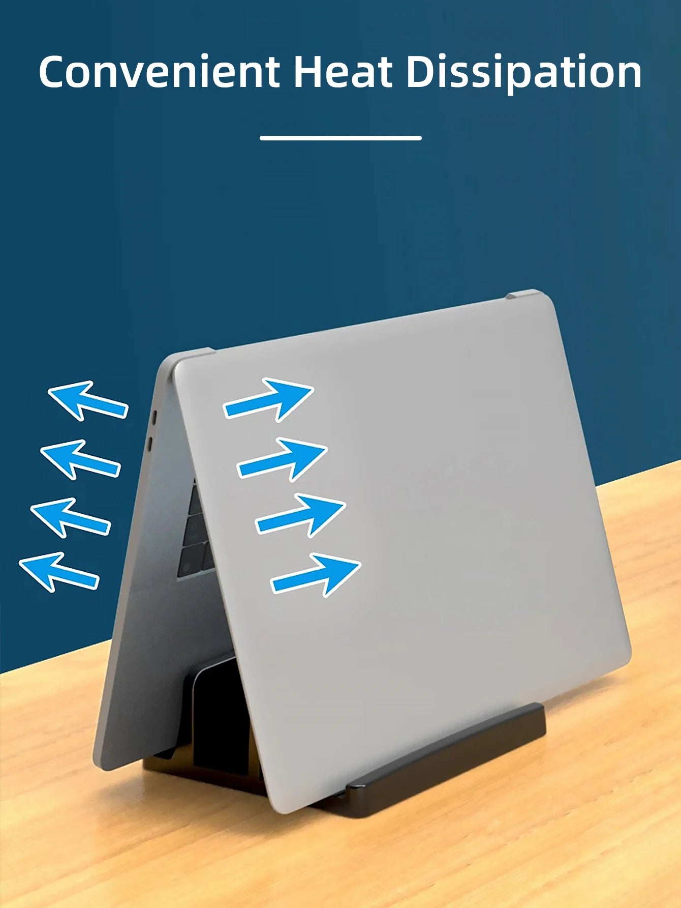 Pionowy stojak na laptopa z tworzywa sztucznego - przenośny uchwyt na tablet/MacBook/telefon, regulowana podstawka na biurko do notebooka, oszczędność miejsca, akcesorium do tabletu