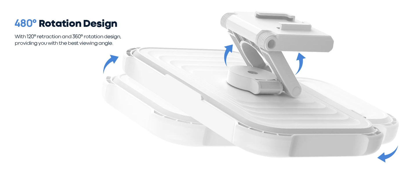 Wodoodporny uchwyt na telefon pod prysznic – 480° obrotu, regulowany kąt, montaż ścienny