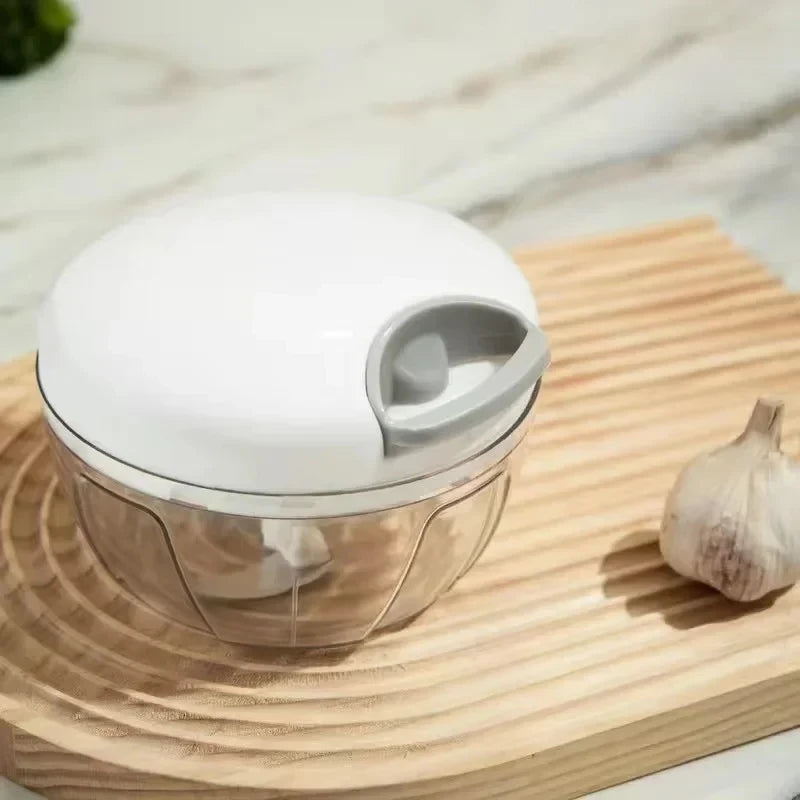 Ręczna maszynka do mielenia mięsa, siekacz do czosnku, obrotowa prasa do czosnku, krajalnica do warzyw i cebuli, pojemność: 160/500/1000 ml.