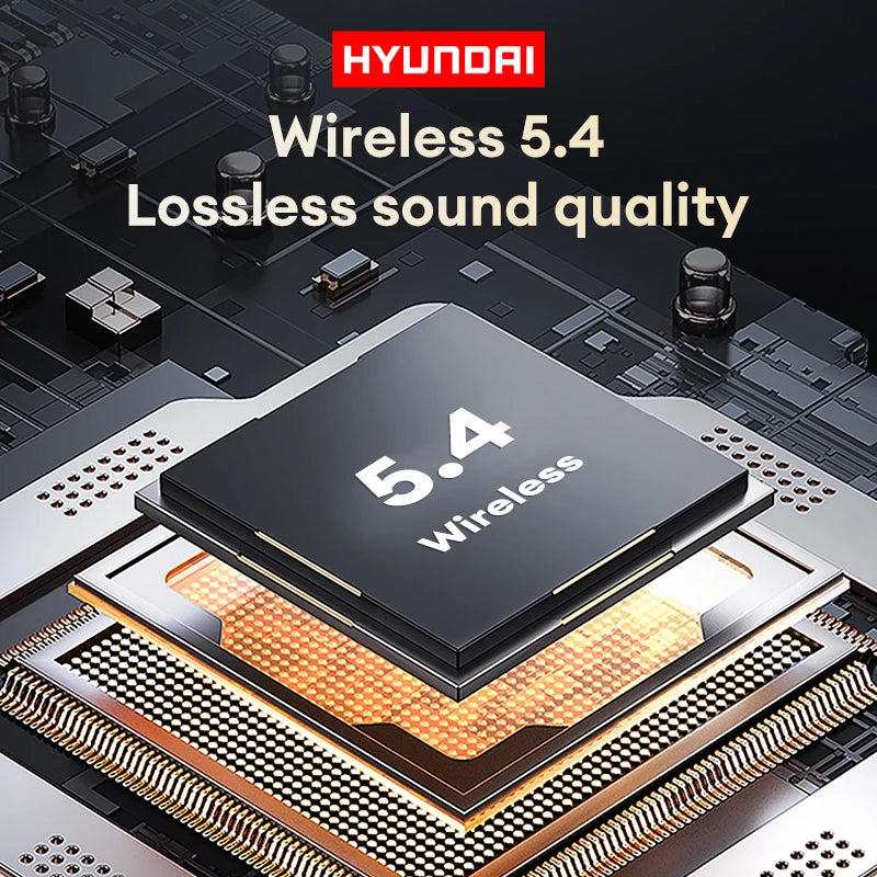 Słuchawki HYUNDAI HY-C02 Choice - Eleganckie słuchawki douszne bezprzewodowe Bluetooth z wyświetlaczem LED poziomu naładowania, mikrofonem i dźwiękiem stereo