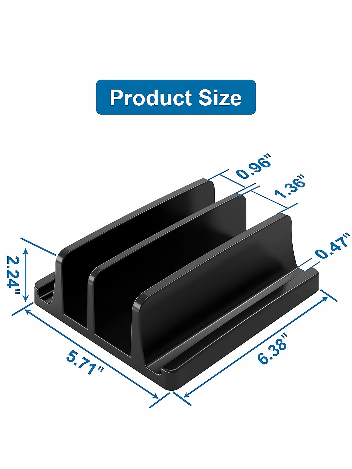Pionowy stojak na laptopa z tworzywa sztucznego - przenośny uchwyt na tablet/MacBook/telefon, regulowana podstawka na biurko do notebooka, oszczędność miejsca, akcesorium do tabletu