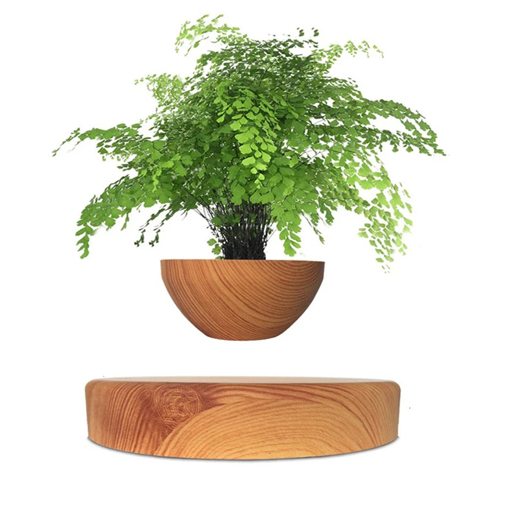 Levitująca Doniczka Bonsai – Obracająca się w Powietrzu! | Magnetyczna Doniczka Bez Roślin | Designerska Dekoracja do Domu