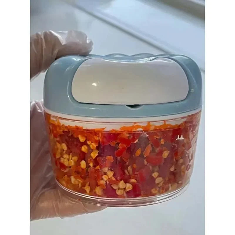 Ręczna maszynka do mielenia mięsa, siekacz do czosnku, obrotowa prasa do czosnku, krajalnica do warzyw i cebuli, pojemność: 160/500/1000 ml.